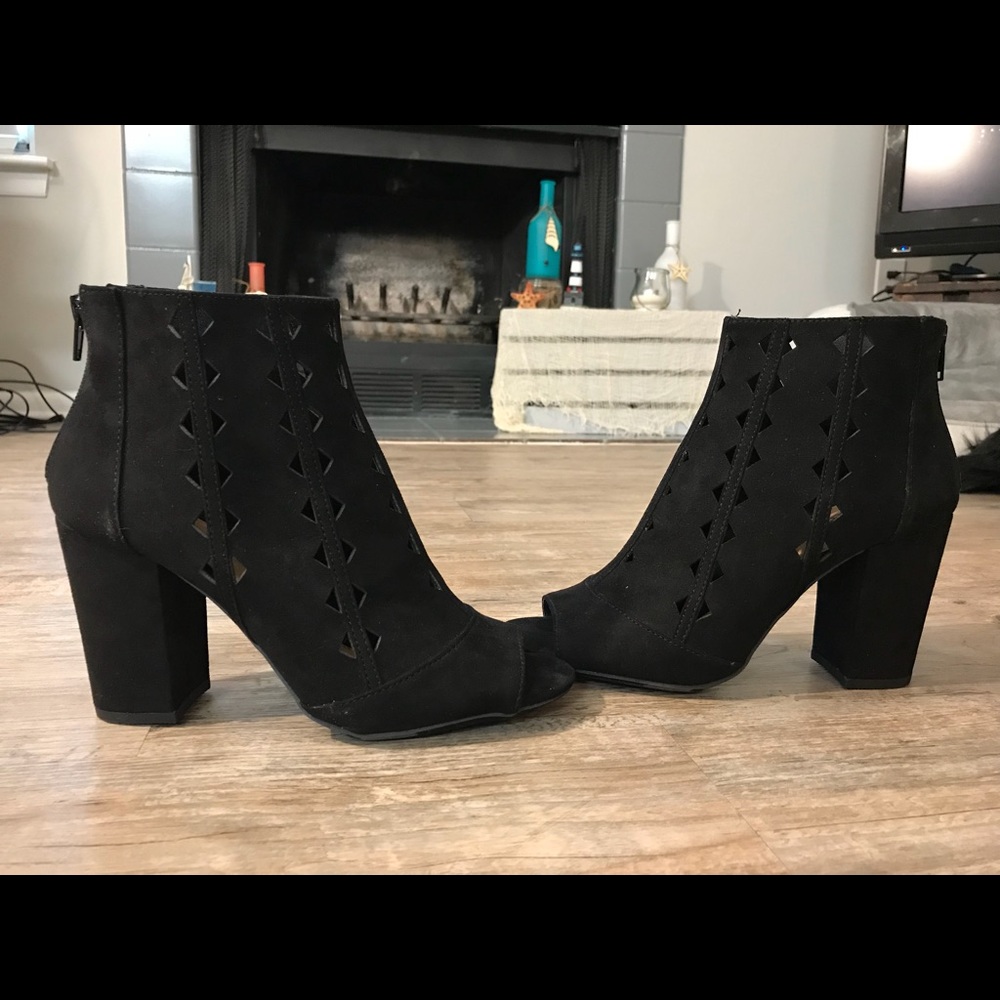 Black Mesh Boots